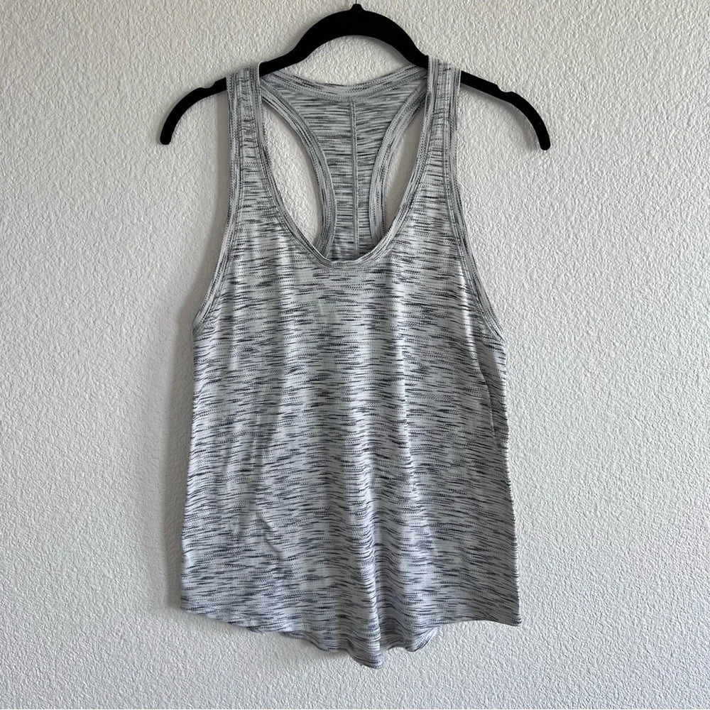 Lululemon Tie It Up Singlet Tiger Space Dye Black‎ White